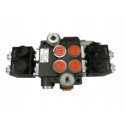 Dviejų sekcijų hidraulinis skirstytuvas, valdomas elektroniniu būdu