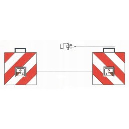 Įspėjimo lenta 423x423 su kombinuota lempa R11