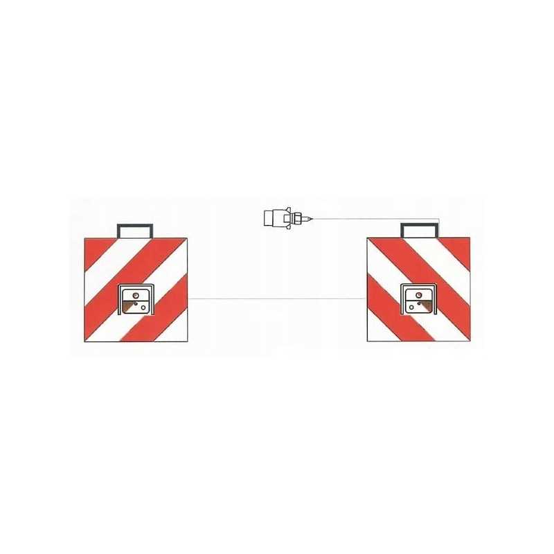 Įspėjimo lenta 423x423 su kombinuota lempa R11