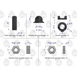 Varžtų ir kaiščių rinkinys, sankaba c360 c330 50511163