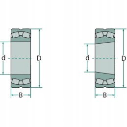 Dviejų eilių sferinis ritininis guolis 22207 35x72x23 mm