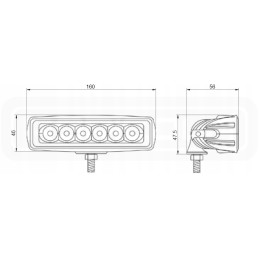 Dviejų darbinių lempų 6xLED 1680 lm 18w pajungimas