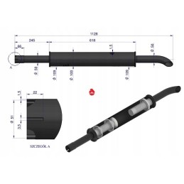 Duslintuvas 1128mm mf3 c 3603p orig ursus 3029049u