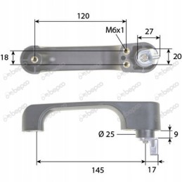04339789 durų rankenos dėklas ih deutz fendt jcb