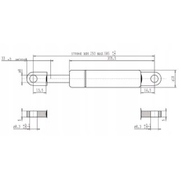 Dujinė spyruoklė l585mm 150n stabilus ca094935 stab