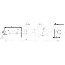 Dujinė spyruoklė l585mm 150n stabilus ca094935 stab