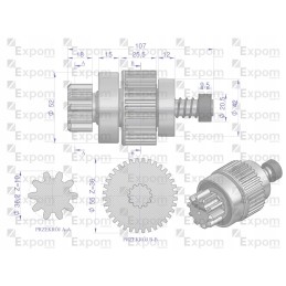 Starterio movos mazgas t 25 mtz, magnetinio tipo
