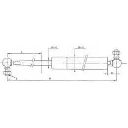 Dujinė spyruoklė l485mm 450n stabilus ca341908 stab