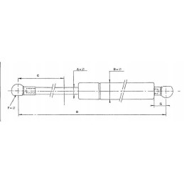 Dujinės spyruoklės bagažinės dangtis stabilus 016994