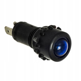 Apvali mėlyna LED indikacinė lemputė 12v 16mm