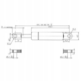 Dujinė spyruoklė 785 mm 600n tipo b stabilus