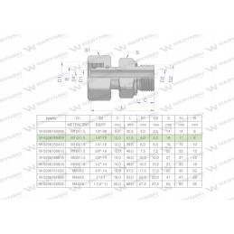 Hidraulinė jungtis m14x1 5 08l 1 4 vnt 2 vnt