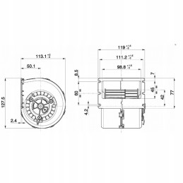 Spal pūstuvas 008 a100 93d 12v 1 greitis