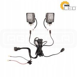 Dvi 9xLED darbo lempos 1430 lm 24w pajungimas