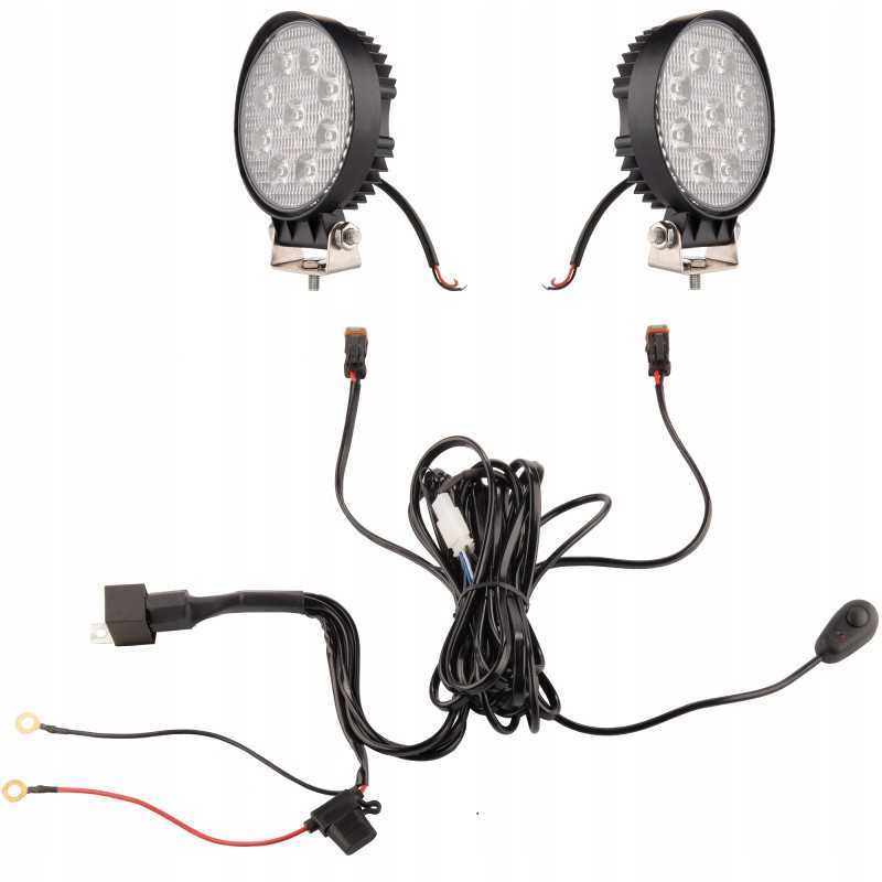 Dvi darbo lempos 9xLED 1280 lm 24w pajungimas