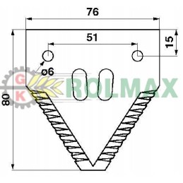 „Schumacher“ viršutinio pjovimo dalgio ašmenys 420100045