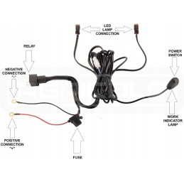 Dvi darbo lempos 5xLED 500 lm 14w pajungimas