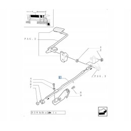 Droselio trosas 680 mm New Holland TL dėklas JXU 5182973 C