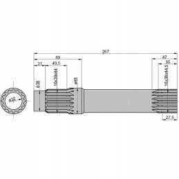 Sankabos pavaros velenas c 385 su 16 originalių Ursus