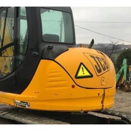 Lipdukas bendras įspėjamasis ženklas, užrašas, 12 cm