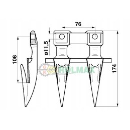 Massey Ferguson bajonetas 609993m91