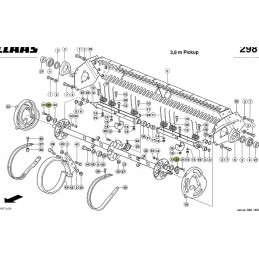 Claas Jaguar Lexion pikapo guolio korpusas