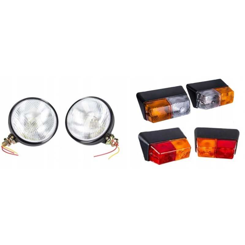 Žibintų komplektas, priekiniai žibintai, priekiniai ir galiniai žibintai t 25