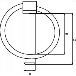 Cinkuotas užsegamas kaištis su kaiščiu 8x41 mm