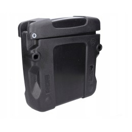 Dokumentų konteineris ekskavatoriaus traktoriaus kabinoje