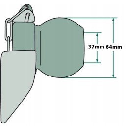 Kamuolys su apykakle 64x37x17mm 3 kat. 3 pakaba