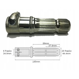 PTO adapteris 6 pjaustytuvai 34 9mm 20 pjaustytuvai 44 4mm