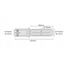PTO adapteris 6 pjaustytuvai 34 9mm 20 pjaustytuvai 44 4mm
