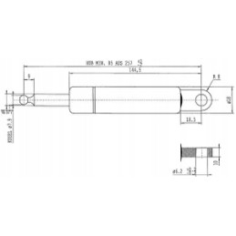 Dujinė spyruoklė l257 mm 280n stabilus ca052507