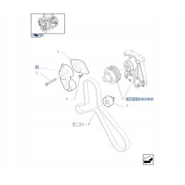 Diržo įtempiklis new holland case steyr cnh 504315786