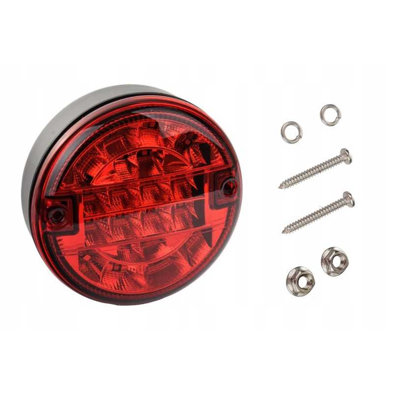 LED galinis rūko žibintas 12v 24v ursus jcb