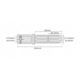 Kardaninio veleno adapteris 6 pjaustytuvai 44 4 mm 21 pjovikliai 34 9 mm