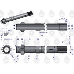 Antros pakopos sankabos velenas Ursus C 360 originalus