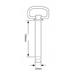 Kaištis su grandine ir kaiščiu 32x183mm 415