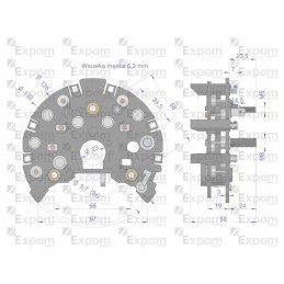 Generatoriaus diodo lygintuvas 0123510074ex naujas tu