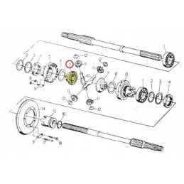 Diferencialo žiedo krumpliaračio žiedinė pavara c 330