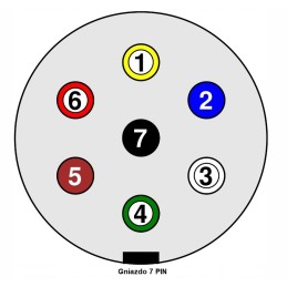 12v lizdas 7 kontaktų elektros jungtis su poveržle