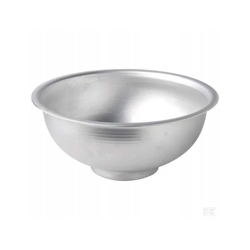 Didelis metalinis koštuvas su įdėklais, pilnas