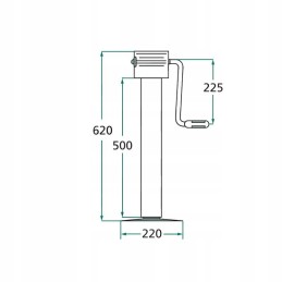 Reguliuojama atrama 500 810mm 3000kg simol
