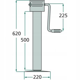 Reguliuojama atrama 500 810mm 3000kg simol