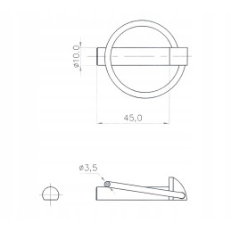 Sijos kaištis 10 mm kaištis 10 vnt
