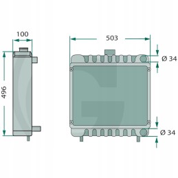 Deutz Fahr 74704061 granitinis radiatorius