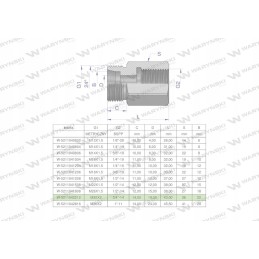 Diferencialo įvorė ab m30x2 22l sriegis x 3 4 v.š