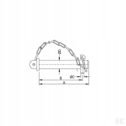 Viršutinės jungties kaištis 25x98 mm