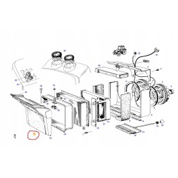 Fendt 300 salono filtro korpuso slopinimo plokštės