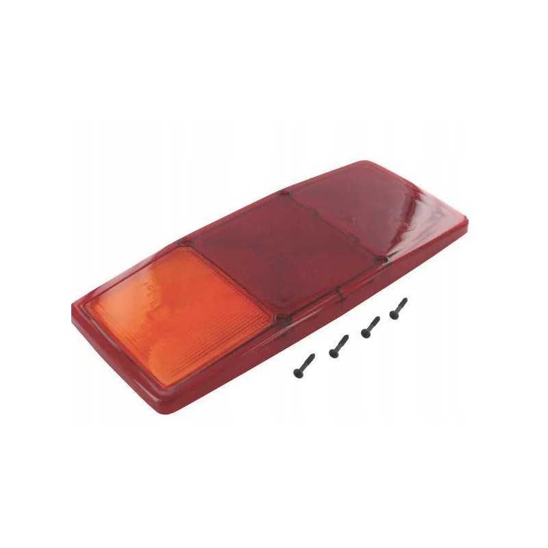 Lempos gaubtas: raudonas, skaidrus, oranžinis